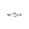 skeleton of herring icon. Fish and sea products elements.