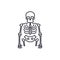 Skeleton linear icon concept. Skeleton line vector sign, symbol, illustration.