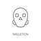Skeleton linear icon. Modern outline Skeleton logo concept on wh