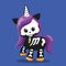 SKELETON UNICORN VIOLET LEFT 03