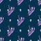 SKELETONS IN COFFIN PARTY COLOR SEAMLESS PATTERN NAVY
