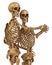 Skeletons of man and woman in the pose of lovers. Isolated on white background 3d illustration