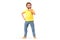 Skeptical guy in casual clothing. Isolated. 3D Rendering