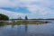 Skerry of Ladoga. Stony lake shore on Great Ladoga Trail. Leningrad region. Russia