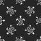 Sketch of abstract turtle. Drawn brush strokes. Seamless pattern.