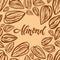 Sketch almonds pattern on light background