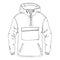 Sketch Anorak . Casual Outdoor Clothing Vector Illustration