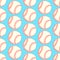 Sketch baseball ball, vector seamless pattern