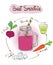 Sketch Beet smoothie recipe.