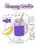 Sketch Blueberry smoothie recipe.