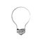 Sketch blurred silhouette image light bulb off icon