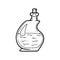 Sketch of a bottle of poison or elixir