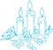 Sketch of Burning Candle and Using Handmade DIya during Diwali Festival Celebration Editable Outline Illustration