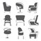 Sketch chair icons