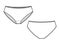 Sketch of Classic womans panties. Cotton everyday underwear