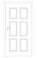 Sketch of closed wire-frame door. Vector