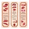 Sketch Colorful Meat Vertical Banners