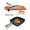 Sketch Colorful Salmon Steak Cooking Concept
