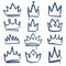 Sketch crown. Queen king crowns tiara luxury royal diadem imperial coronation outline decoration jewel doodle drawn