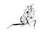 Sketch design of illustration Praying mantis