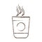 sketch draw plastic cup coffee portable