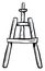 Sketch of a easel, illustration, vector