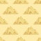Sketch Egypt pyramids in vintage style