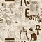 Sketch Egypt seamless pattern