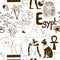 Sketch Egypt seamless pattern