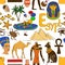 Sketch Egypt seamless pattern