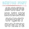 Sketch font, decorative latin alphabet type set.