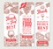 Sketch French Food Vertical Banners