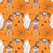 Sketch Halloween seamless pattern