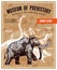 Sketch Hand Drawn Mammoth Illustration Poster