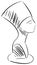 Sketch of the head of Nefertiti isolated