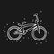 Sketch icon in black - BMX bicycle