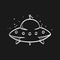 Sketch icon in black - Flying saucer