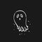 Sketch icon in black - Halloween ghost