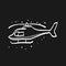 Sketch icon in black - Helicopter