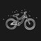 Sketch icon in black - Mountain bike