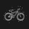 Sketch icon in black - Mountain bike