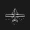 Sketch icon in black - Unmanned aerial vehicle