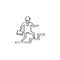 Sketch icon - Businessman stairway