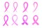 Sketch icon with pink ribbon aids on white background. Red ribbon vector. Line vector