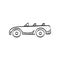 Sketch icon - Sport car convertible
