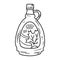 Sketch illustration of a bottle of maple syrup