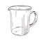 Sketch kitchen measuring cup. Vector