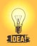 Sketch light bulb. New business and creative idea vector concept with hand drawn lamp