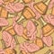 Sketch medical seamless pattern in vintage style