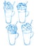 Sketch of milkshakes